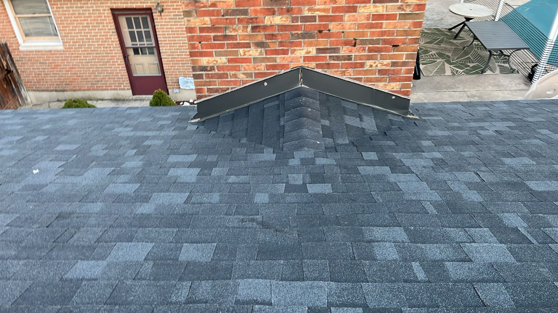 Fresh chimney and wall flashing detail